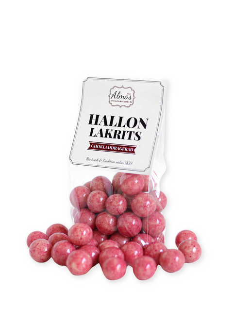 Hallonlakrits - Chokladdragerad